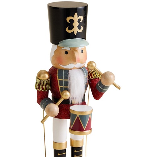 M&S Musical Drummer Nutcracker, Red Mix