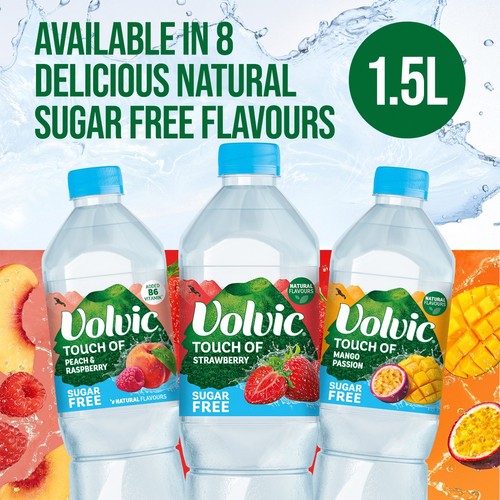 Volvic Touch of Fruit Apple & Blackcurrant Sugar Free Still Flavoured Water