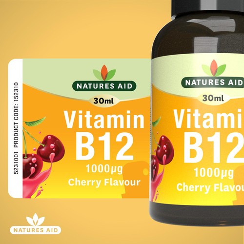 Natures Aid Vitamin B12 1000iu Oral Spray (Cherry Flavour)