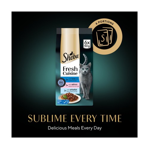 Sheba Fresh Cuisine Cat Pouches Taste of Tokyo MSC Fish Collection in Gravy
