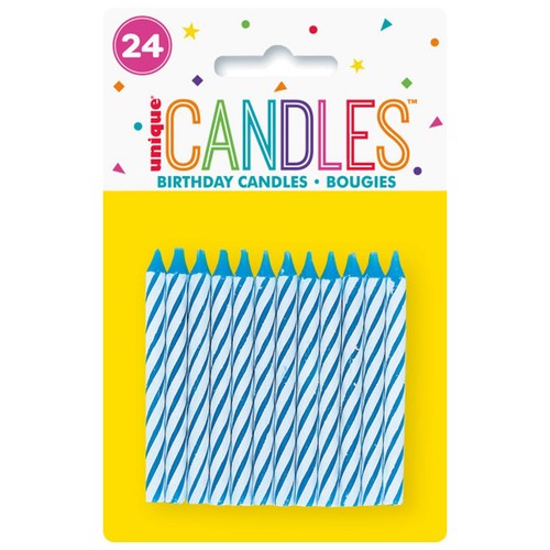 Blue Spiral Birthday Candles