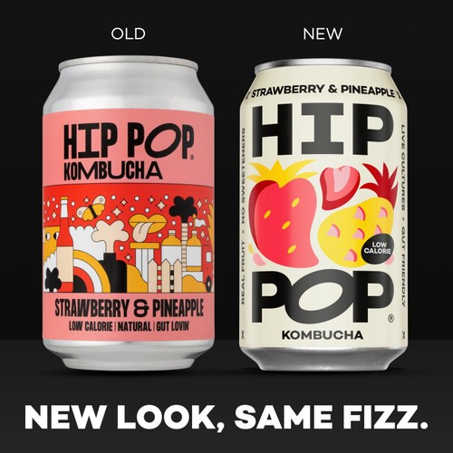 Hip Pop Strawberry & Pineapple Kombucha