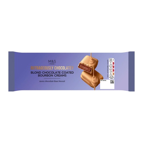 M&S Outrageously Chocolatey Blond Chocolate Coated Bourbon Creams