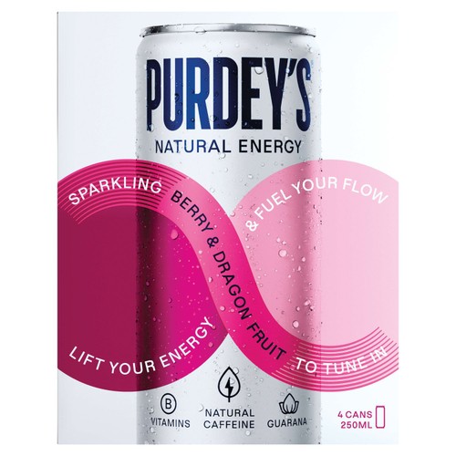 Purdey's Berry & Dragon Fruit Natural Energy Drink