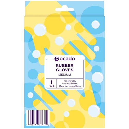 Ocado Regular Household Rubber Gloves Medium