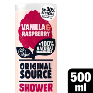 Original Source 500ml Creamy Vanilla & Raspberry Shower Gel