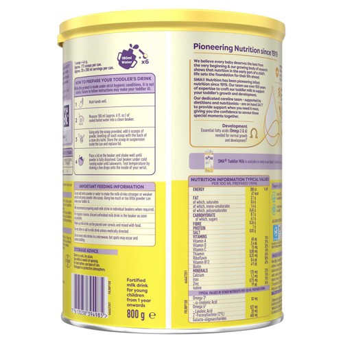 SMA Stage 3 Toddler Baby Milk Powder For 1-3 Years 800g