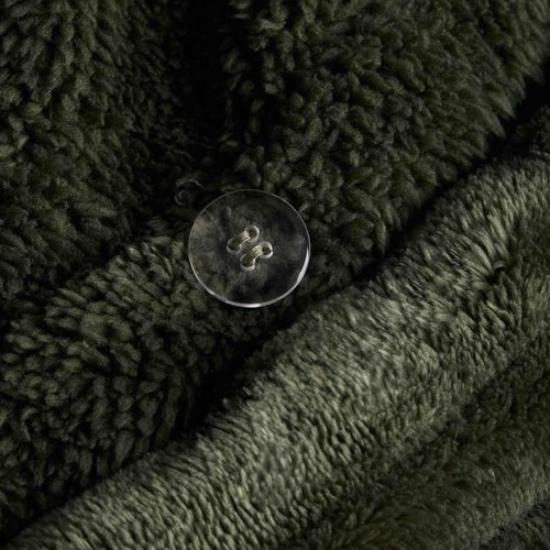 M&S Cloud Fleece Striped Bedding Set, King, Green