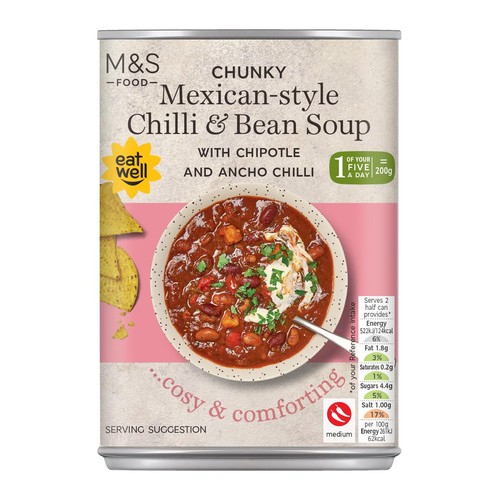 M&S Chunky Mexican-Style Chilli & Bean Soup