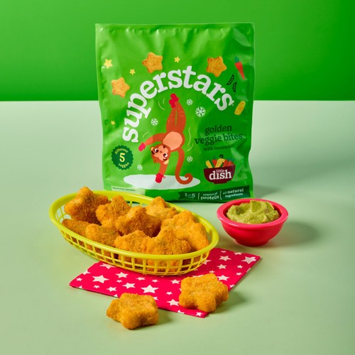 Little Dish Superstars Golden Veggie Bites with Mozzarella