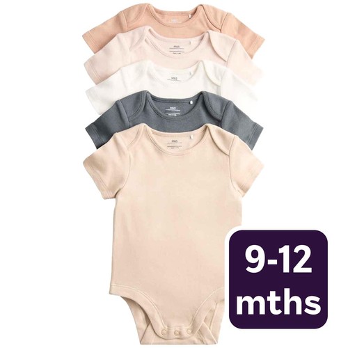 M&S Plain Sleepsuit, 9-12 Months, Neutral