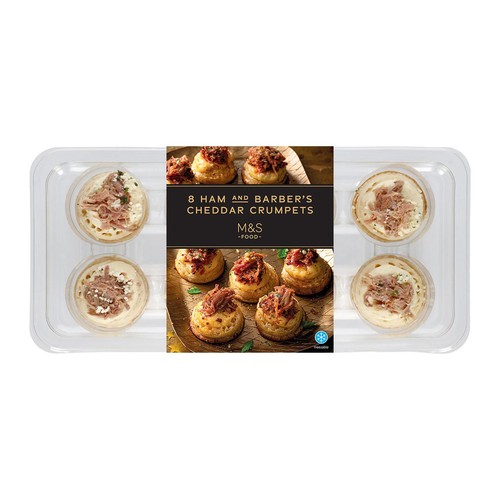 M&S 8 Ham and Barber's Cheddar Crumpets