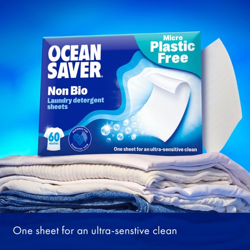 OceanSaver Plastic Free Non-Bio Laundry Detergent Sheets