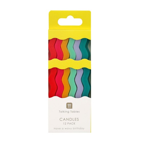 Talking Tables Wavy Rainbow Birthday Candles