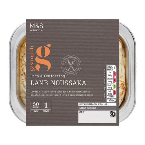 M&S Gastropub Lamb Moussaka for One