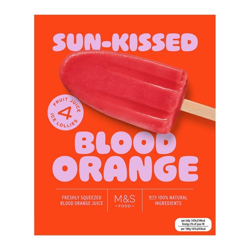 M&S Sun-Kissed Blood Orange Ice Lollies