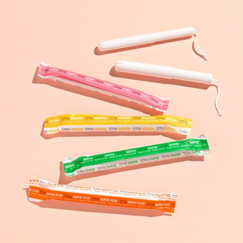TOTM Organic Cotton Applicator Tampons Super Plus