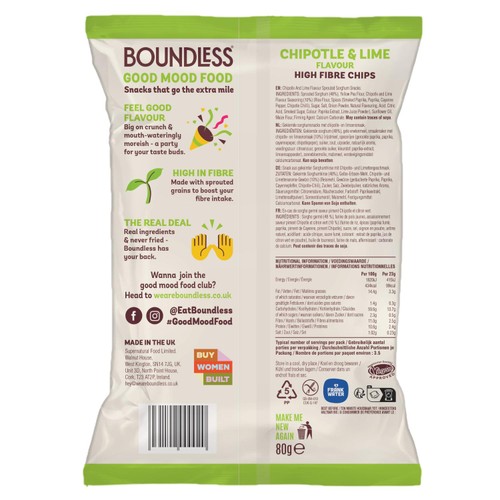 Boundless, Chipotle & Lime Chips, Sharing Bag