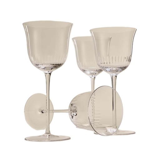 M&S Set of 4 Delphine White Wine Glasses, Clear
