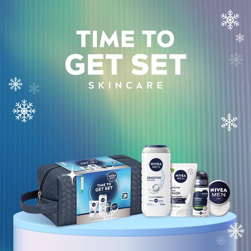 NIVEA MEN Time To Get Set, Sensitive Washbag Gift Set