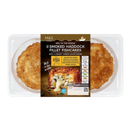 M&S 2 Smoked Haddock Fishcakes Melt in the Middle