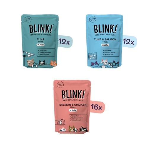 Blink! Blink Fish Fillet Selection in Jelly Multipack
