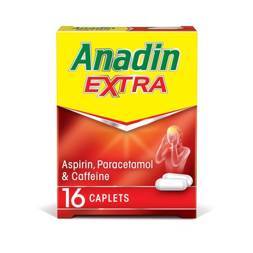 Anadin Extra Aspirin, Paracetamol, & Caffeine Caplets, 16s