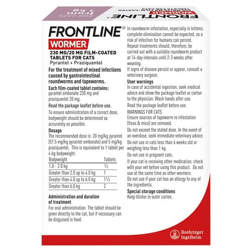 FRONTLINE Wormer Cat film coated tablets