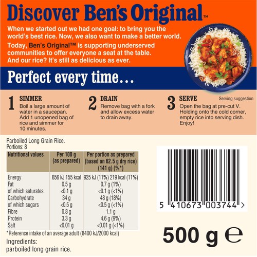 Ben's Original Boil In Bag Long Grain Rice