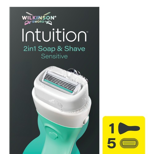 Wilkinson Sword Sensitive 2 in 1 Womens Razor and 5 Blade Refills