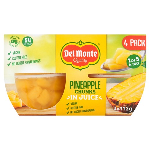 Del Monte Pineapple Chunks In Juice Fruit Pot