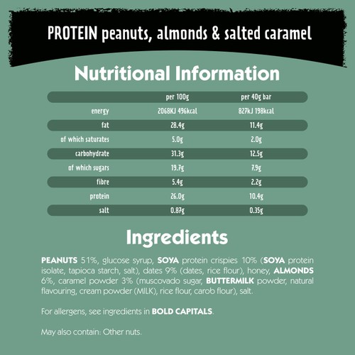 Eat Natural Protein Packed Salted Caramel & Peanuts Bars