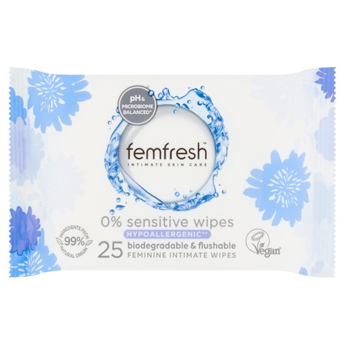 Femfresh 0% Sensitive Wipes