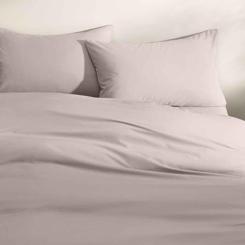 M&S Collection Cotton Rich Bedding Set, Single, Mink