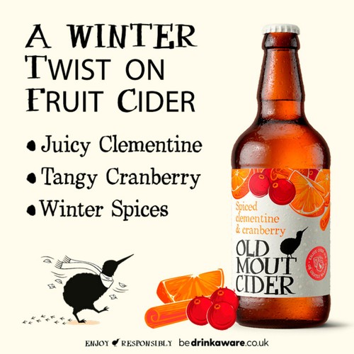 Old Mout Spiced Clementine & Cranberry Cider Bottle Single