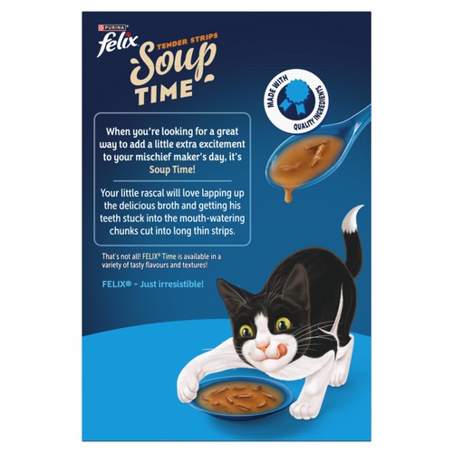 Felix Soup Tender Strips Fish Selection Wet Cat Food