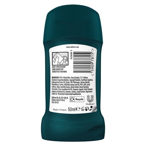 Sure Men Antiperspirant Deodorant Stick Nonstop Sensitive