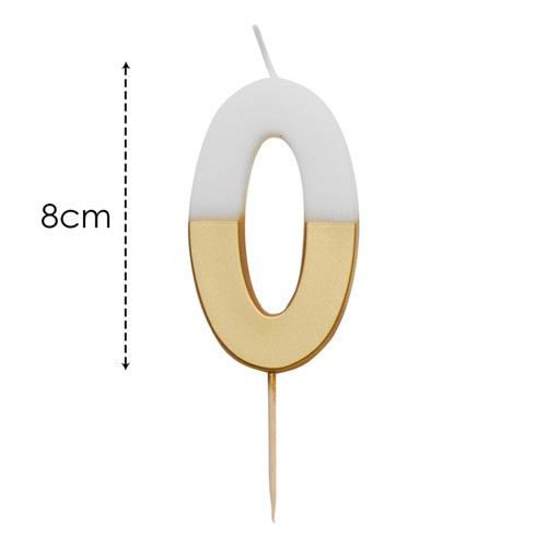 Talking Tables Number 0 Large Gold Candle