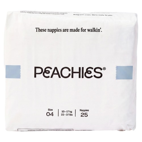PEACHIES Premium Nappies Size 04 (10-17 kg), Single Pack