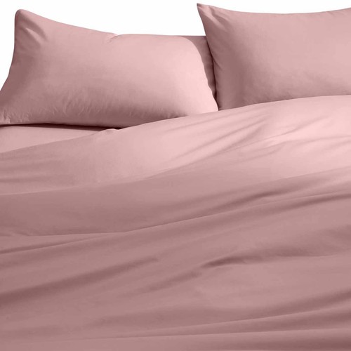 M&S Cotton Rich Bedding Set, Double, Blush