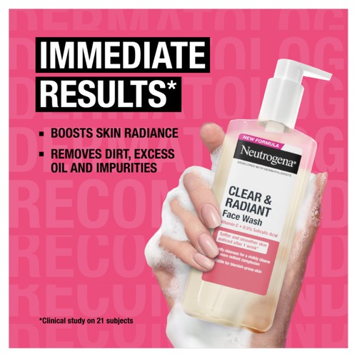 Neutrogena Clear & Radiant Face Wash with Vitamin C + 0.5% Salicylic Acid