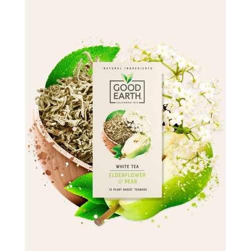 Good Earth Teabags White Tea Elderflower and Pear