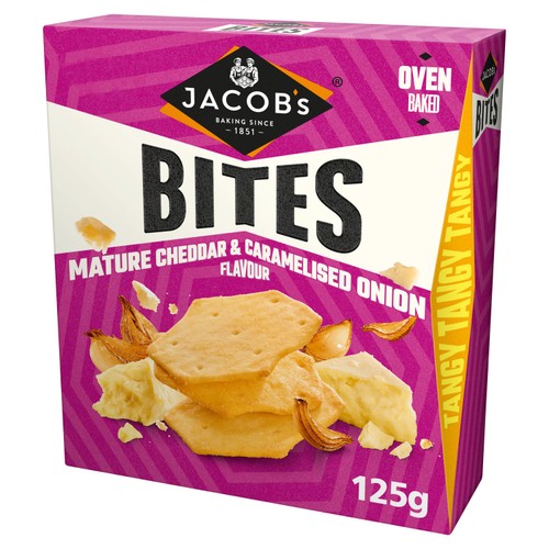 Jacob's Bites Mature Cheddar & Onion Crackers