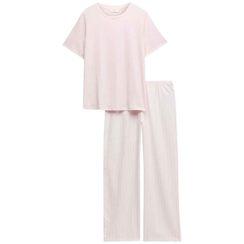 M&S Womens Pure Cotton Pyjama Set, L, Pink