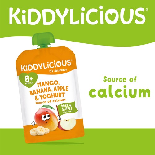 Kiddylicious Pouches Mango, Banana & Apple Multipack