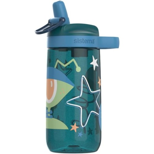 Sistema 3 Piece Bento Lunch Box and Water Bottle Set Blue