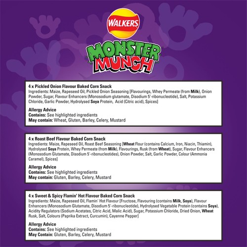 Walkers Monster Munch Variety Multipack Snacks