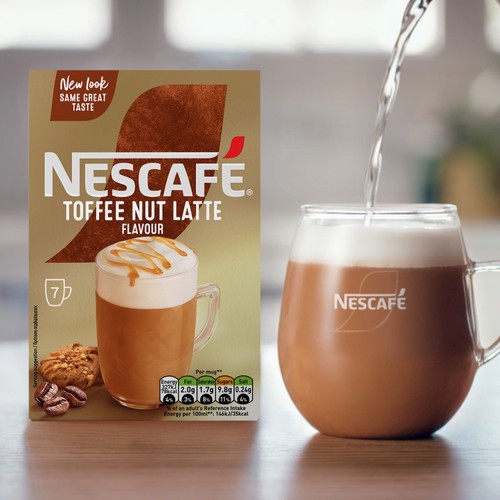 Nescafe Toffee Nut Latte Instant Coffee Sachets