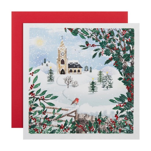 M&S Church Scene Christmas Card