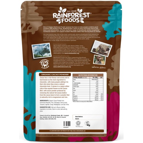 Rainforest Foods Organic Cacao Powder